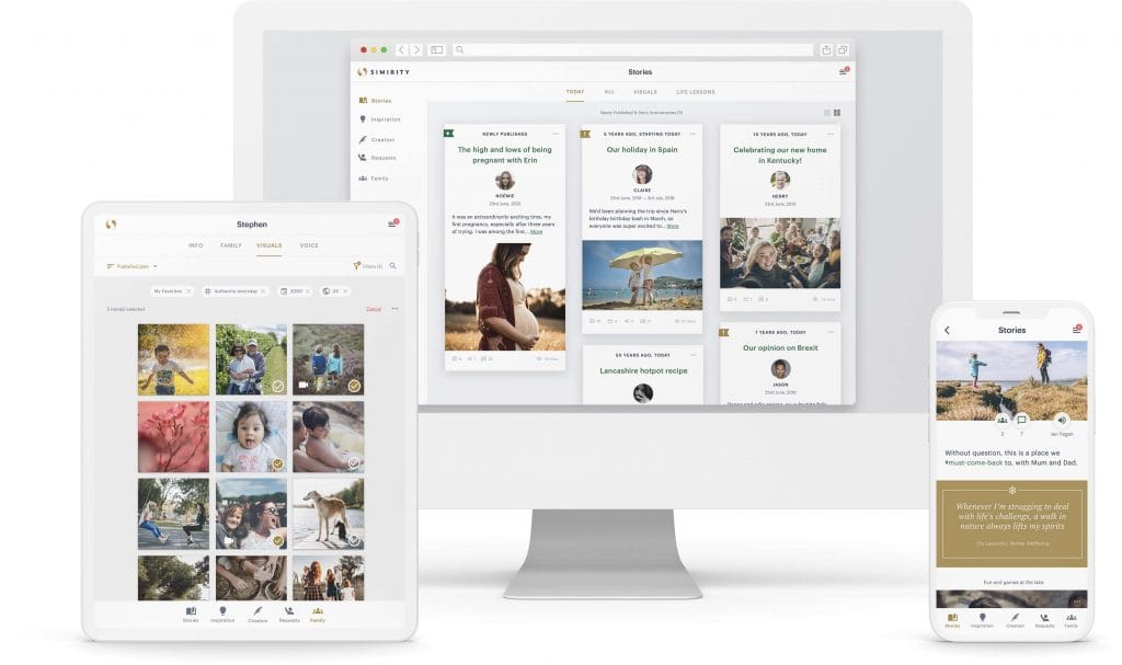 App shown on computer, tablet and mobile