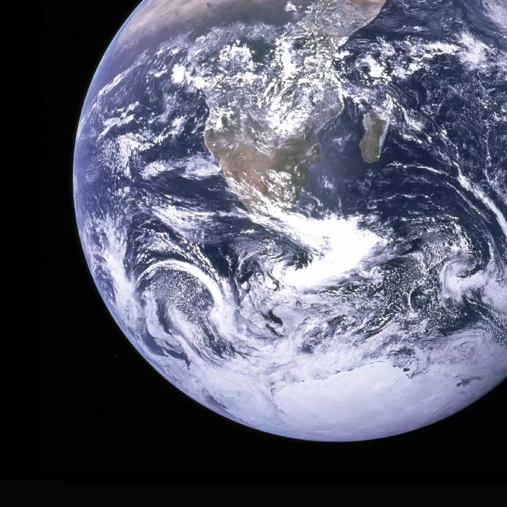 View of Earth from space.