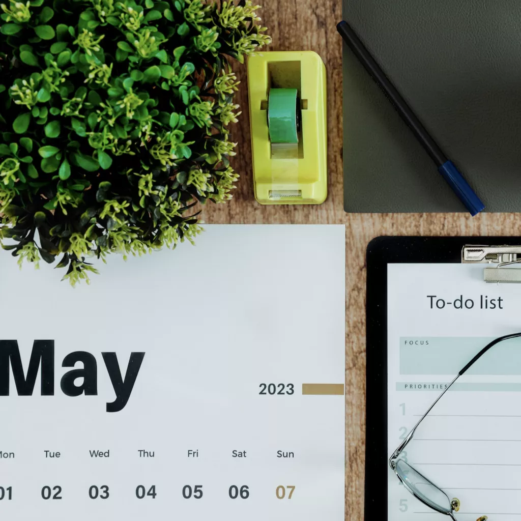 A calendar and todo list.