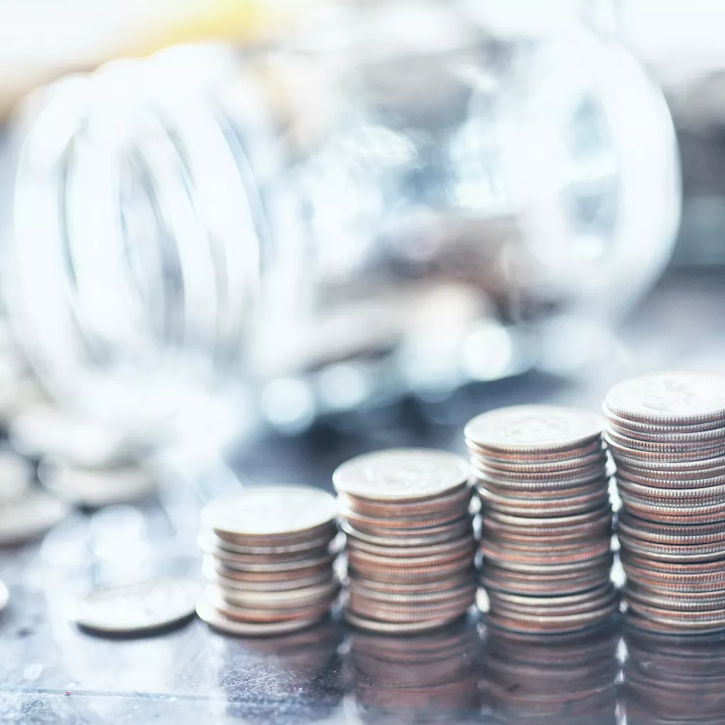 A collection of coins.