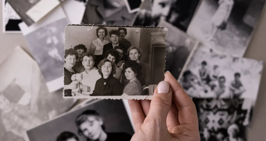 A collection of old family photos