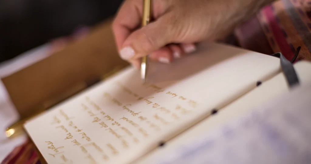 A handwritten legacy journal