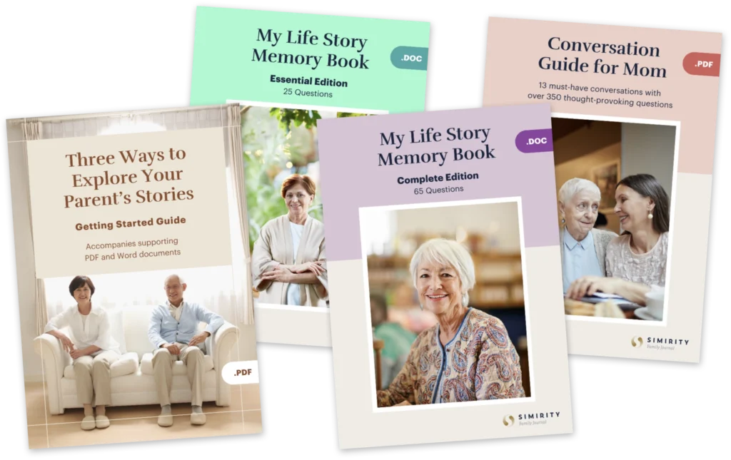 Four free guides - including hundreds of questions to ask mom