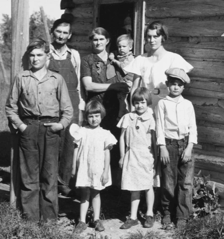 An old family group shot photo