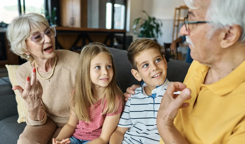 It's clear why stories are important - as the primary way for connecting people, like these grandparents with their grandchildren