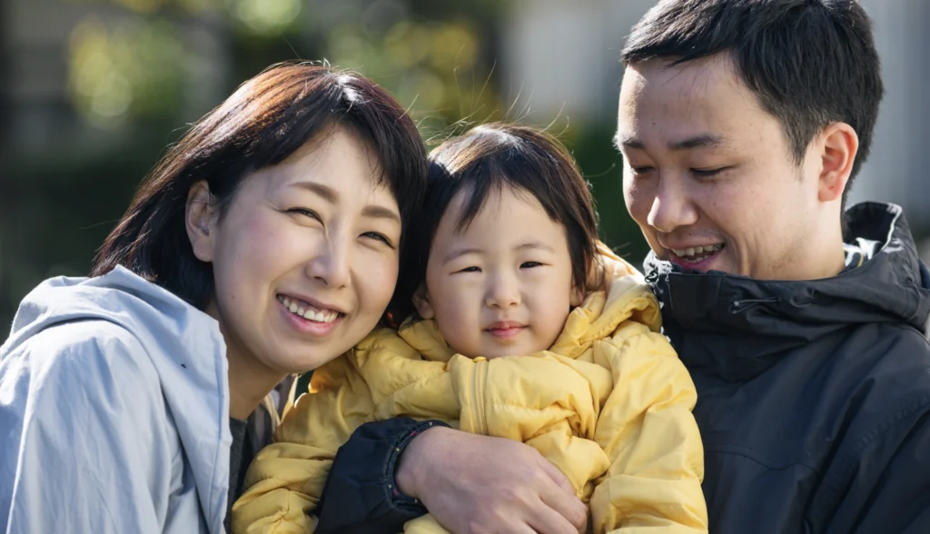 Parents with their child 