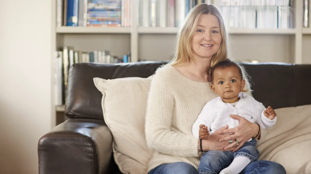 A mother and daughter 