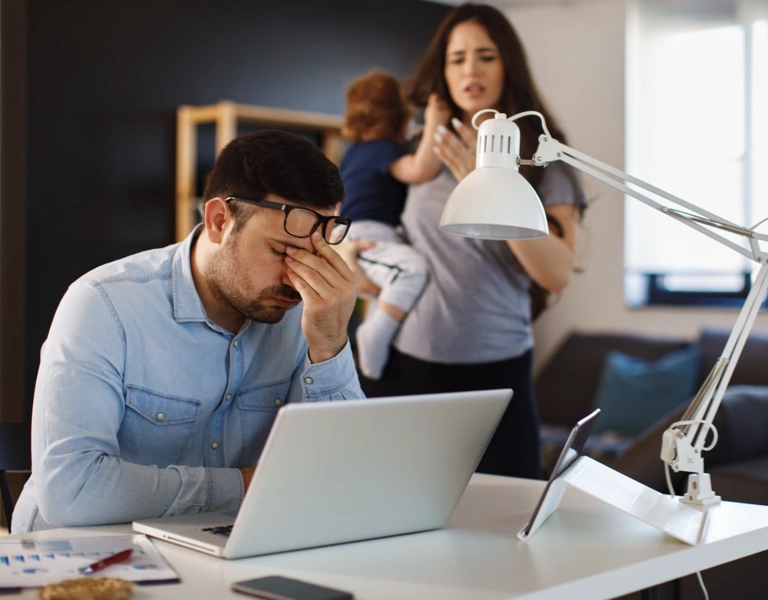 Parents leading a busy life with little free time