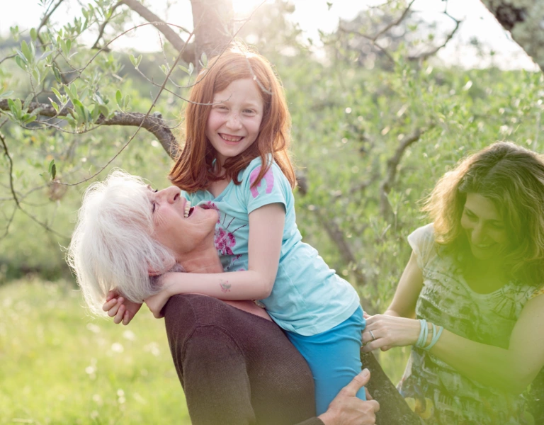 A strong family where stories have strengthened intergenerational family bonds.