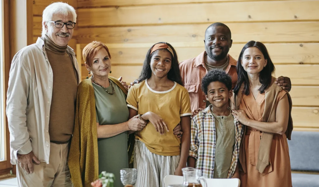 A multi-generational family that embraced traditional family values 