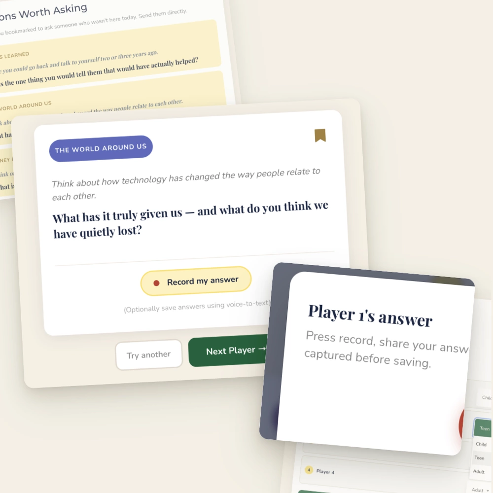 Life lessons game for families